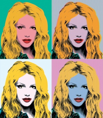 Britney Spears Andy Warhol-style Pop Art Portrait Painting Canvas Prints From Your Photos